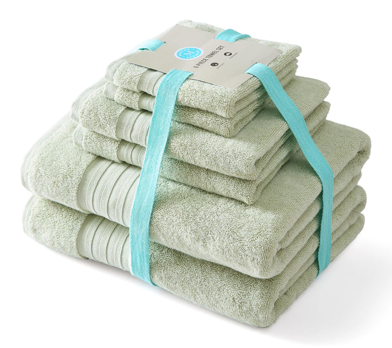 Martha Steweart Skyland Manor Aloe 6-Piece Cotton Towel Set — View 7