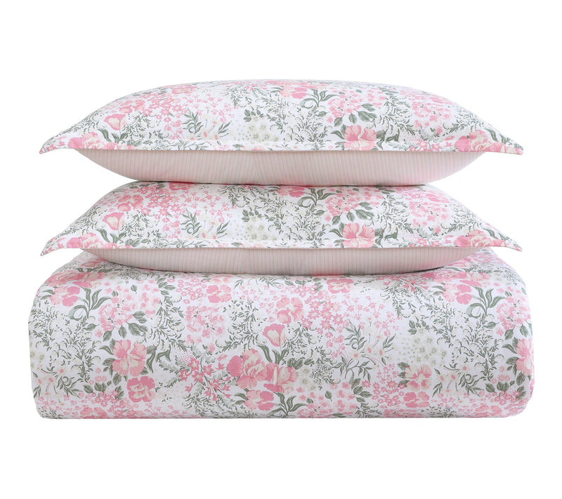 Laura Ashley Heather Garden Pink Cotton King Comforter Set — View 2