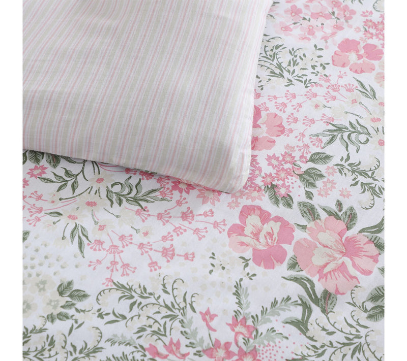 Laura Ashley Heather Garden Pink Cotton Queen Comforter Set — View 4