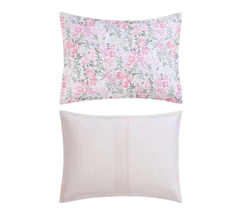 Laura Ashley Heather Garden Pink Cotton Queen Comforter Set — View 5