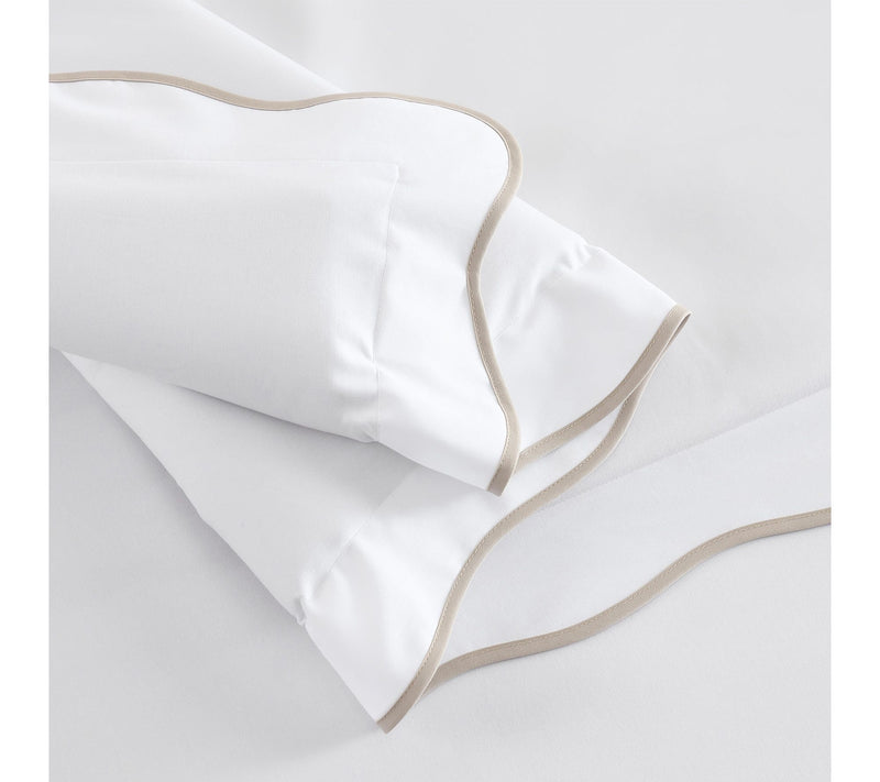Martha Stewart Simple Scallop Solid Cotton Ki ng Duvet Set — View 5