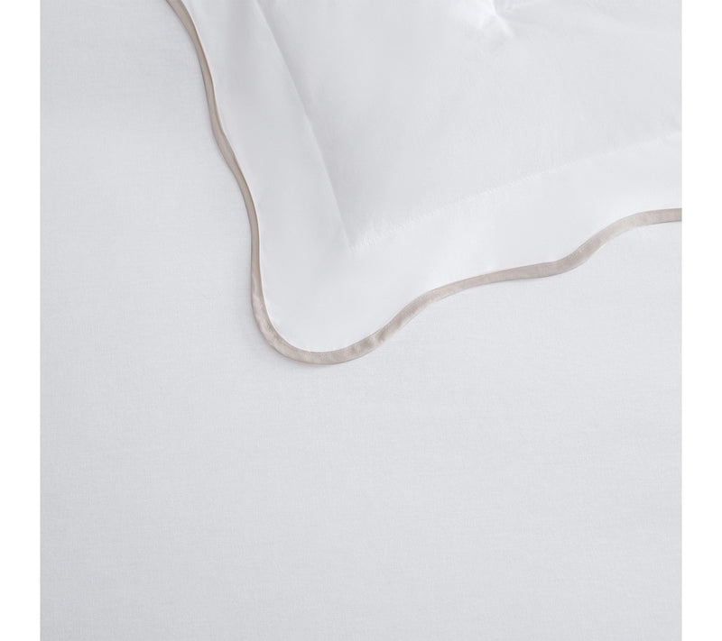 Martha Stewart Simple Scallop Solid Cotton Ki ng Duvet Set — View 4