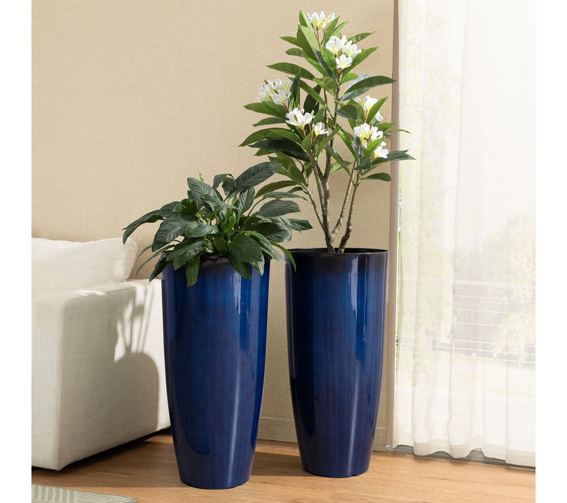 Glitzhome 30"H S/2 Oversized Gradient Faux TallPlastic Plante — View 3