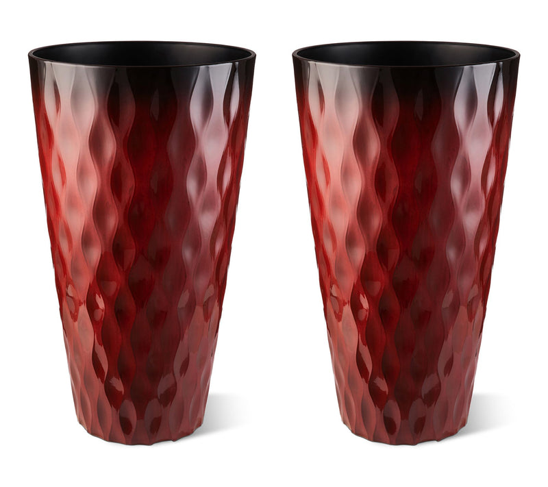 Glitzhome 23.75"H S/2 Oversized Wavy Texture Tall Plastic Plan — View 11