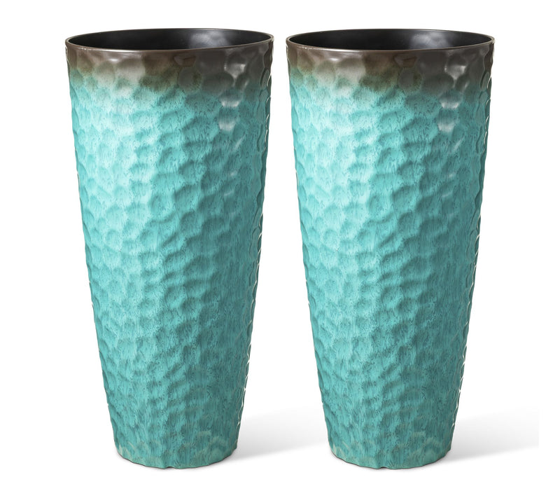 Glitzhome 31"H S/2 Oversized Honeycomb TexturedTall Planter — View 9