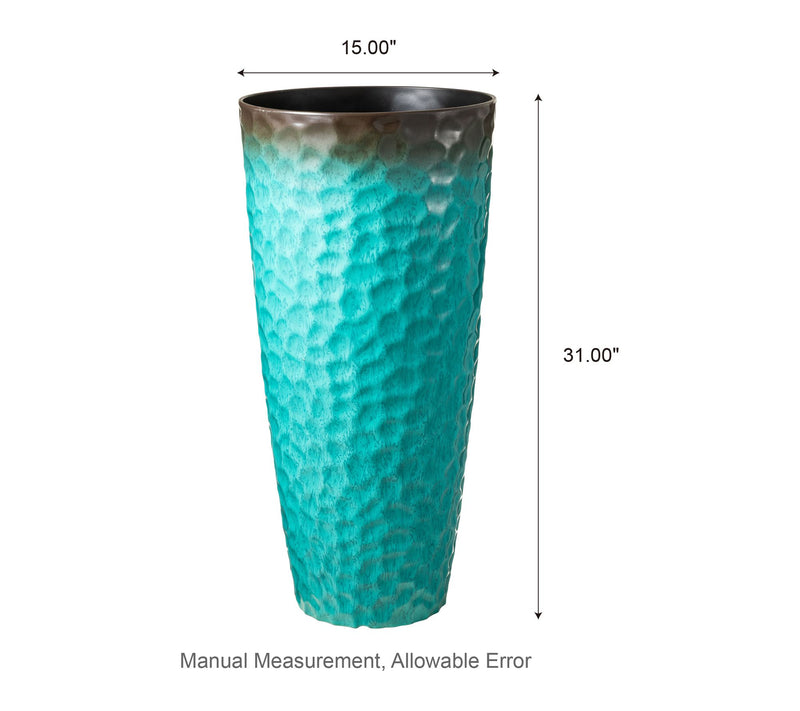 Glitzhome 31"H S/2 Oversized Honeycomb TexturedTall Planter — View 7