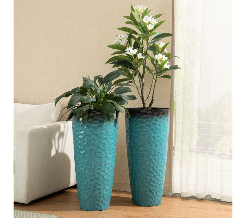 Glitzhome 31"H S/2 Oversized Honeycomb TexturedTall Planter — View 3