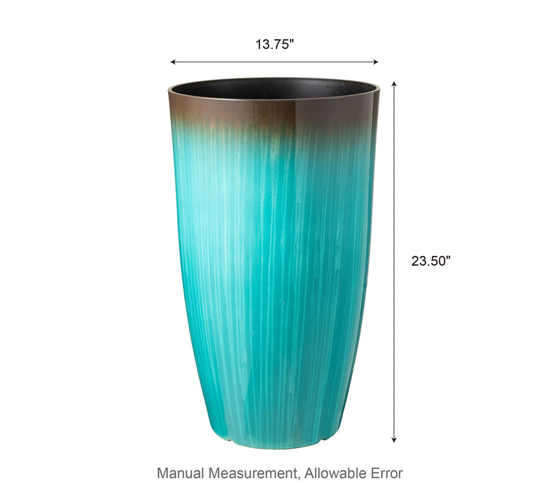 Glitzhome 23.5"H S/2 Oversized Gradient  Faux Ceramic Planter — View 6