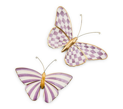 MacKenzie-Childs Violet Butterfly Wall Decor Duo