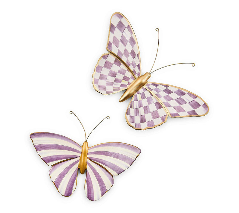 MacKenzie-Childs Violet Butterfly Wall Decor Duo — View 4