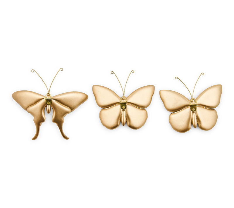 MacKenzie-Childs Courtly Check & Stripe Butterfly Trio — View 3