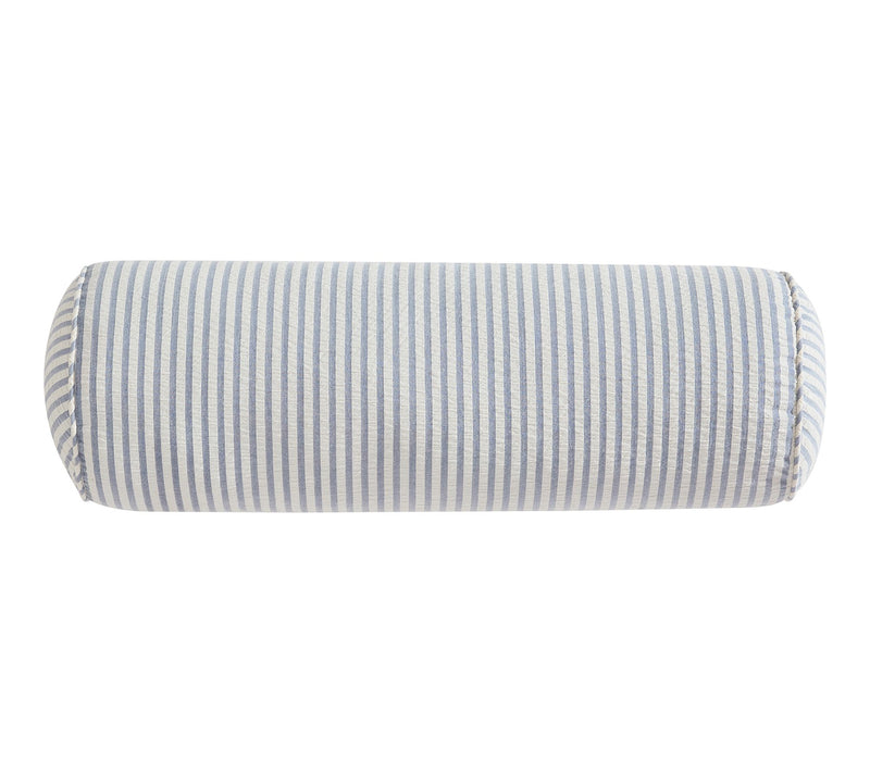 Palm Aire Blue Medley Cotton Bolster Decorative Pillow — Main view