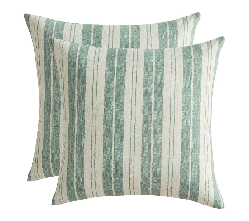 Palm Aire Cassia 2-Piece Sage Stripe Decorative Pillow Set — View 2