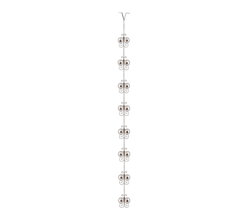 Glitzhome 8.5ft 8-Piece Faux Copper Butterfly Rain Chain — View 6