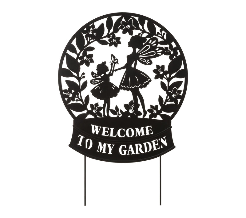 Glitzhome 30''H "Welcome to my Garden" Fairy Garden Stake — View 9
