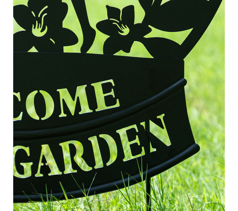 Glitzhome 30''H "Welcome to my Garden" Fairy Garden Stake — View 6