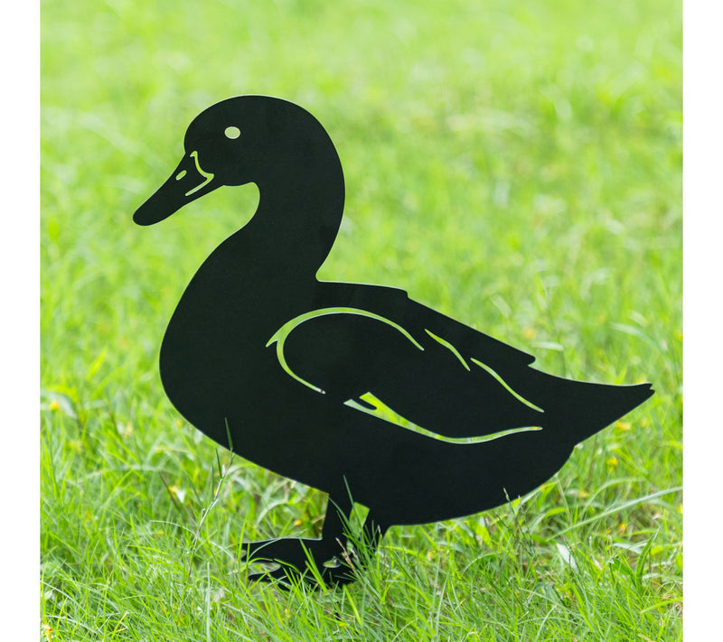 Glitzhome 18"H 2-in-1 S/4 Black Metal Duck Silhouette Pick — View 4