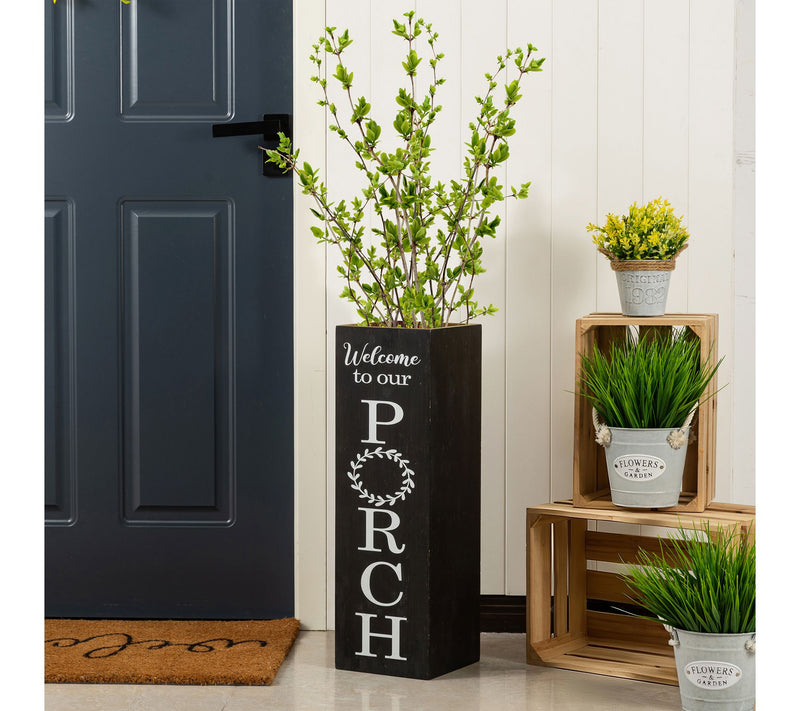 Glitzhome 24"H Double Sided Boxed "WELCOME PORCH" Porch Sign — View 2