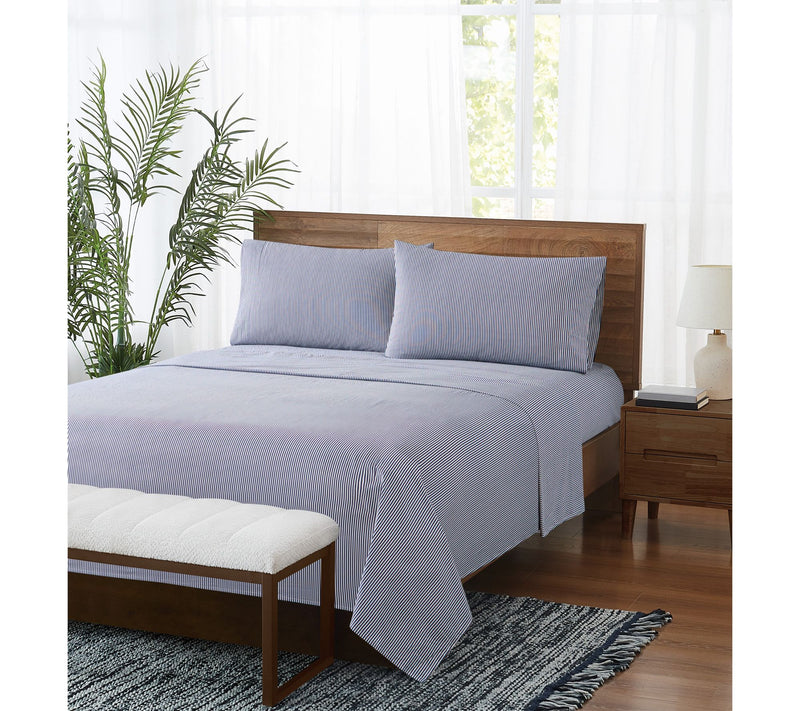 Brooklyn Loom Pinstripe Twin 3 Piece Sheet Set — View 8
