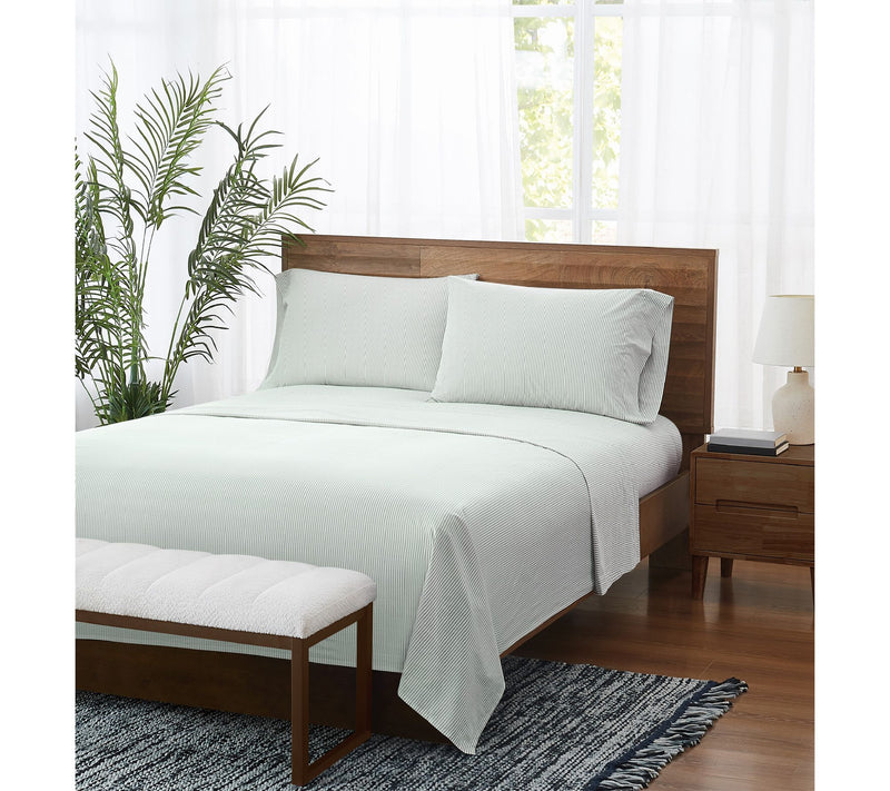 Brooklyn Loom Pinstripe Full 4 Piece Sheet Set — View 9