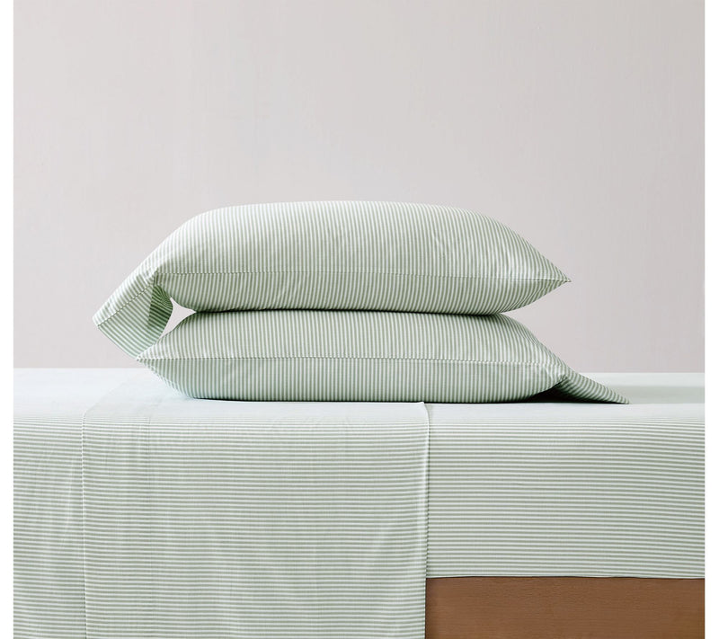 Brooklyn Loom Pinstripe Full 4 Piece Sheet Set — View 4