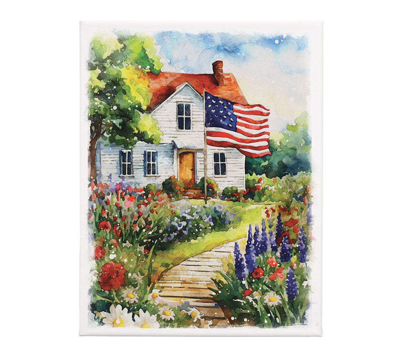 Sincere Surroundings 17" Americana Farmhouse Wrapped Canvas — Main view