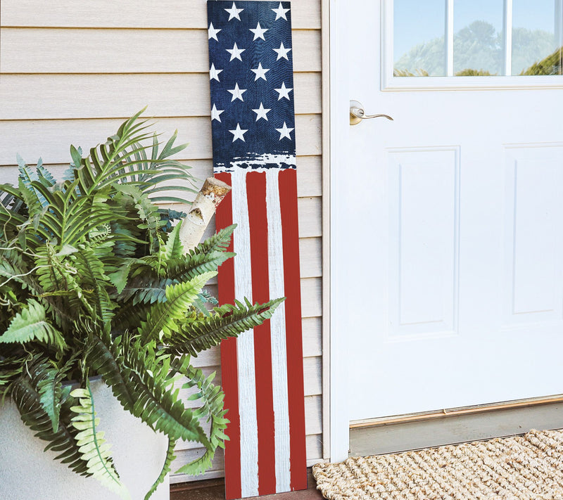 Sincere Surroundings 47" American Flag Porch Board — View 2