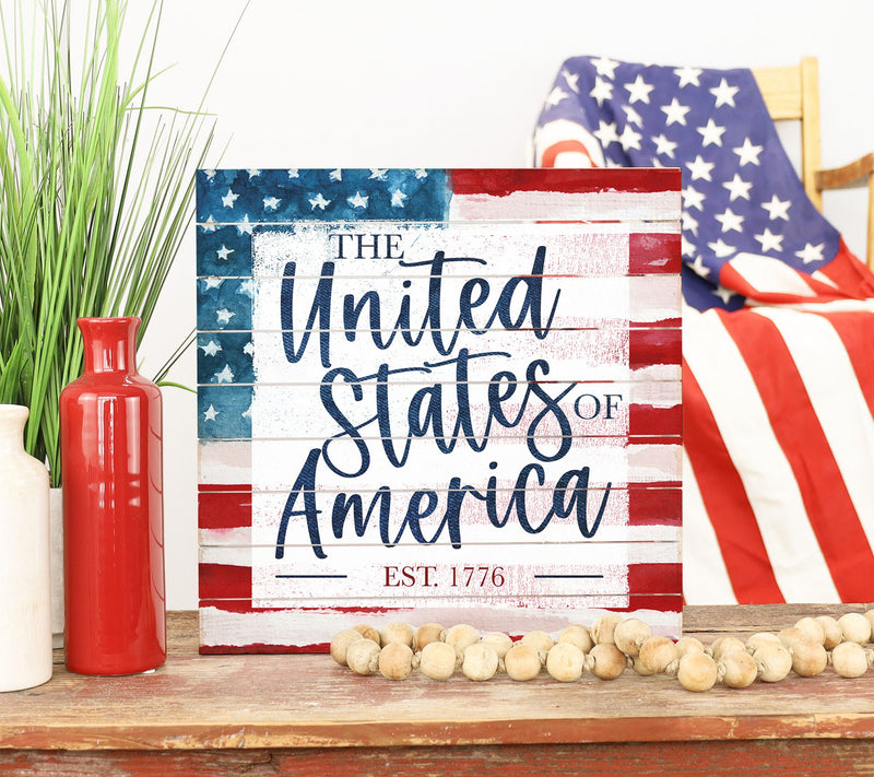Sincere Surroundings 14" United States Flag Perfect Pallet — View 2