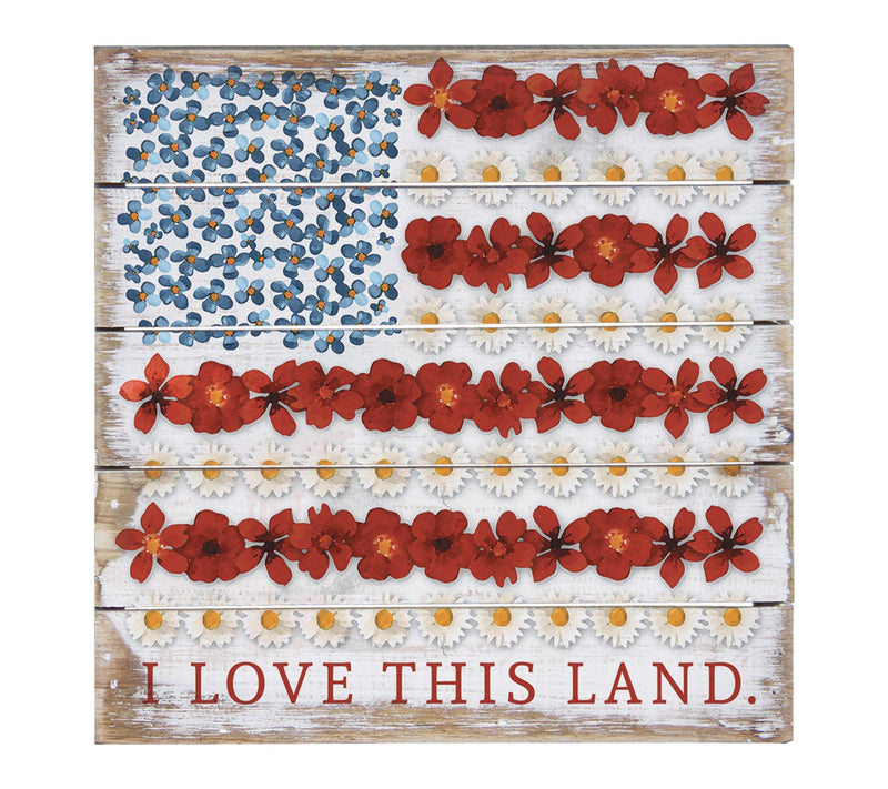 Sincere Surroundings 8" Floral Flag Land Love Pallet Petite — View 4