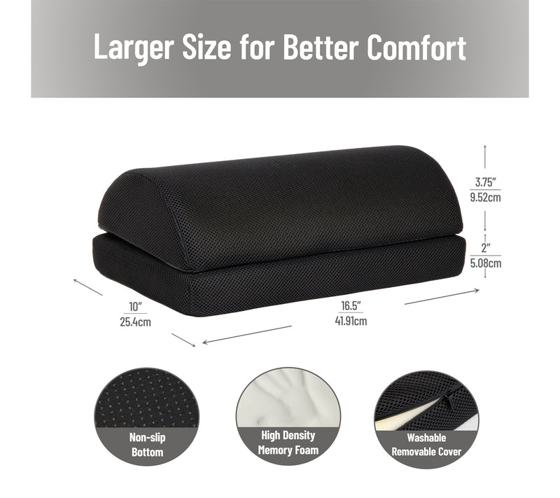 Mind Reader Air-Cloud Memory Foam Under Desk Footrest — View 3