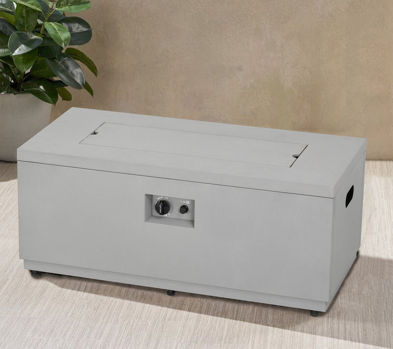 HEATMAXX Propane Rectangle Gas Fire Pit Table w/ Tank Cover — View 2