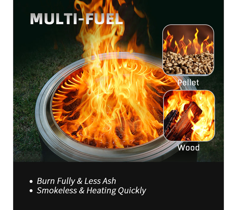 HEATMAXX Smokeless Wood Burning Fire Pit w/ Turbo Technology — View 5