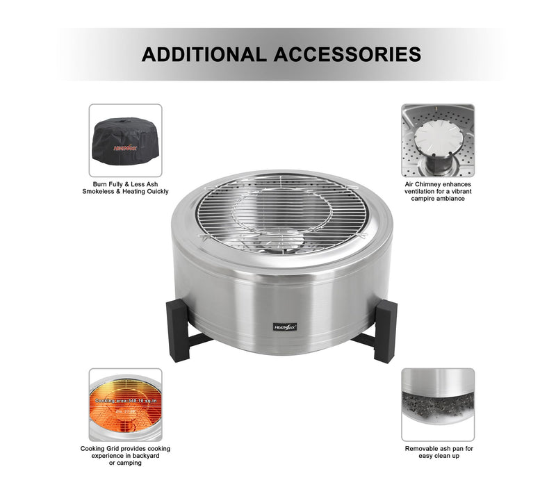 HEATMAXX Smokeless Bonfire Fire Pit — View 5