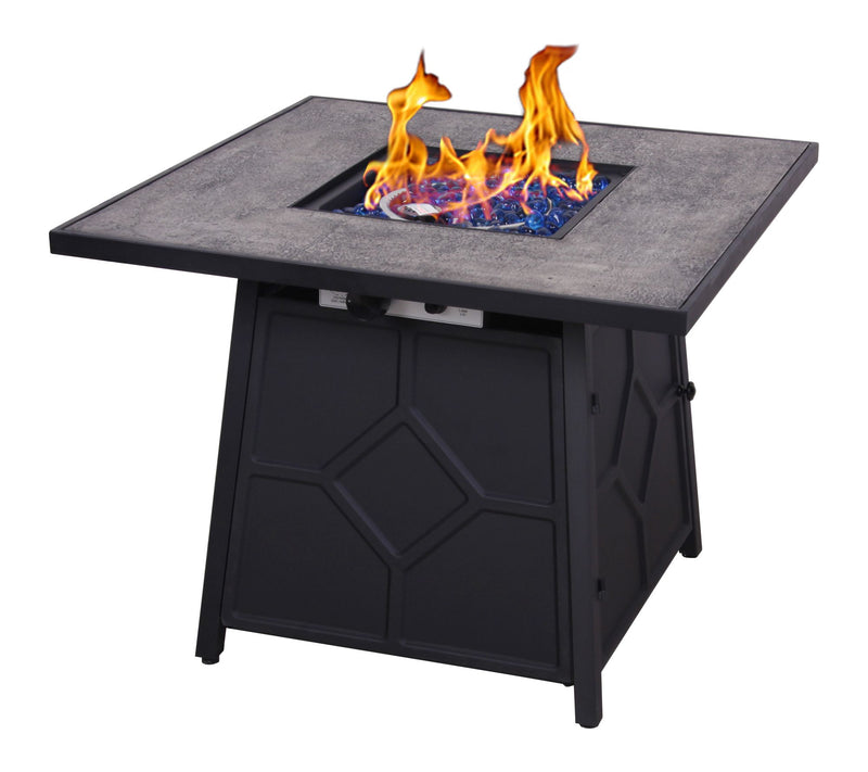 HEATMAXX Gas Square Tabletop Fire Pit — Main view