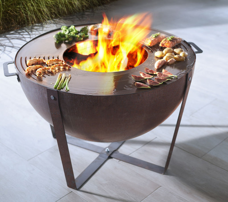Big Horn Dakota 32" Corten Steel Fire Bowl — View 3