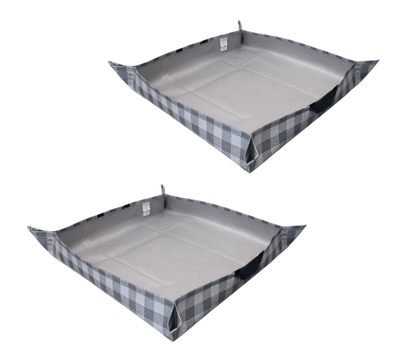 DuraSack Set of 2 Gingham 26x26 Repotting Mats — View 11