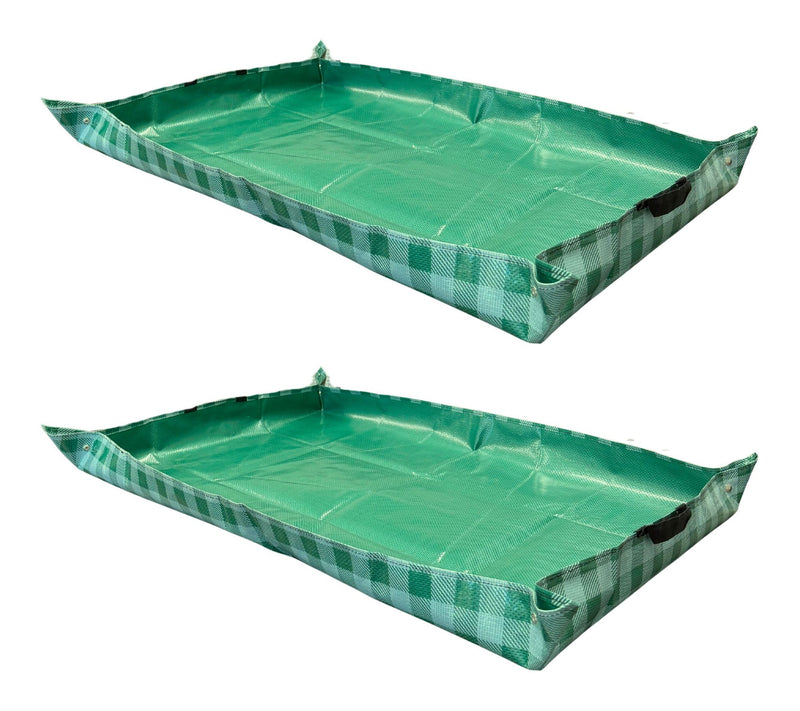 DuraSack Set of 2 Gingham 26x39 Repotting Mats — View 11