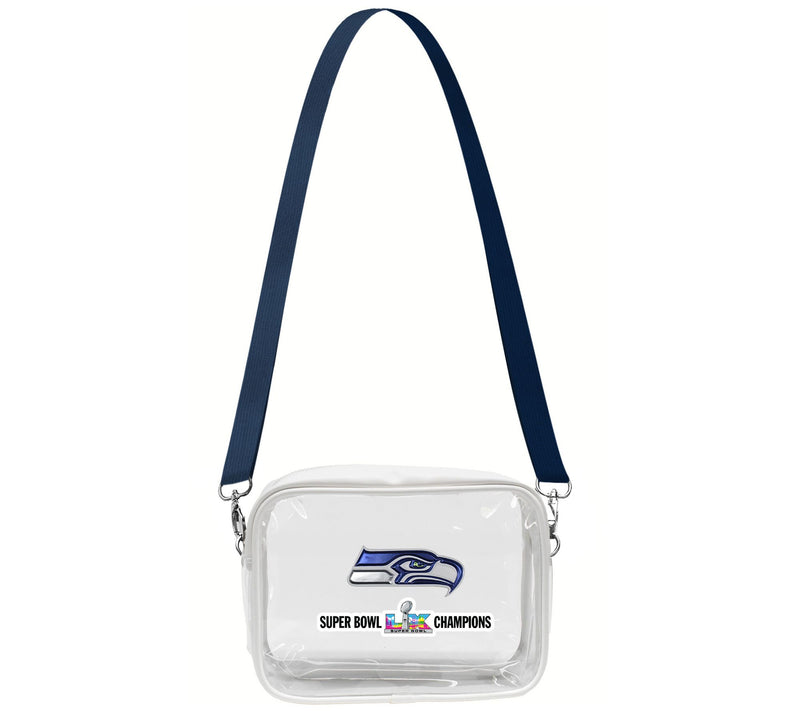 Littlearth Seahawks Super Bowl LX Champs ClearFanny Fan Purse — Main view