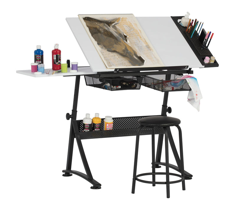Studio Designs Fusion Craft Center, Drafting Table with Stool — Main view