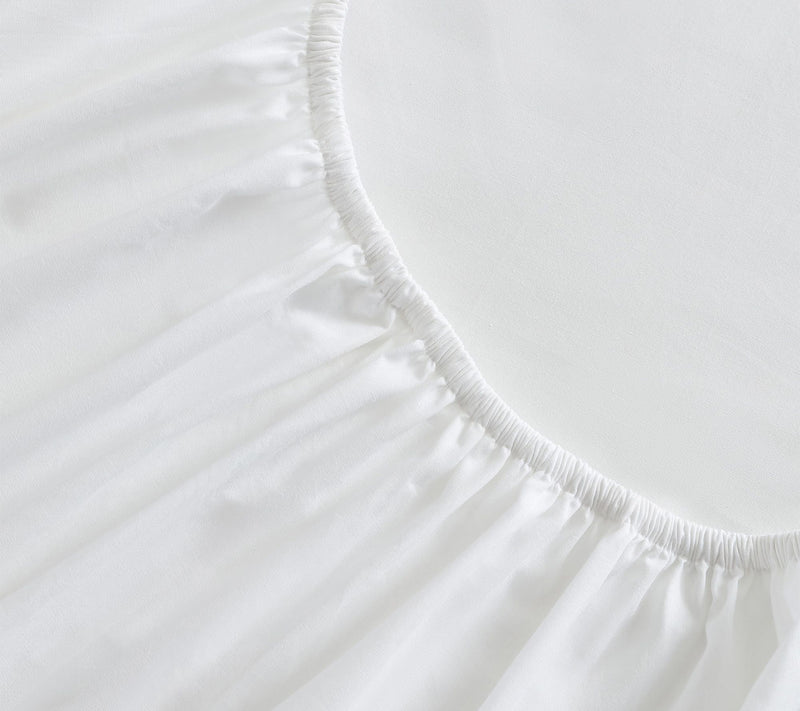 Martha Stewart Lilly Pond Leaf Wht/Blue CottonFull Sheet Set — View 5