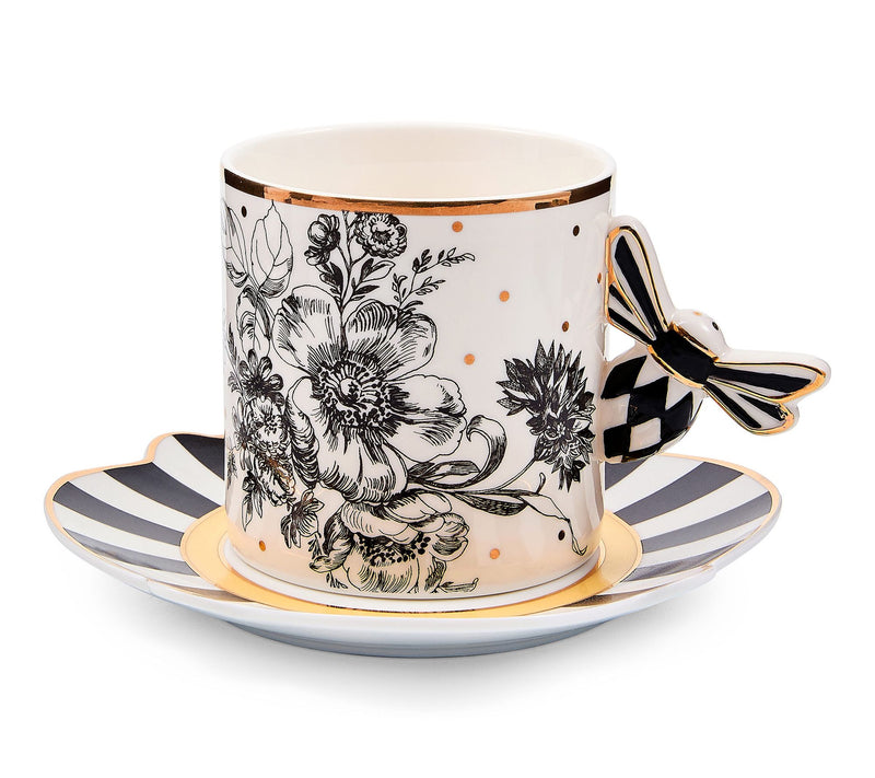 MacKenzie-Childs Bee Toile Mug & Saucer Set — View 6