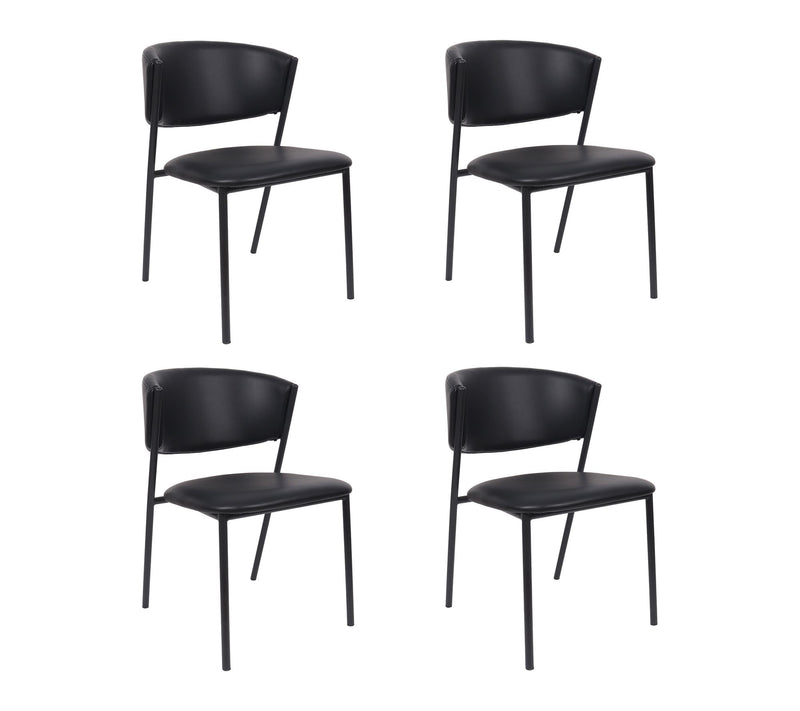 Manhattan Comfort Drift Vegan Leather Side Chair - Set of 4 — View 12
