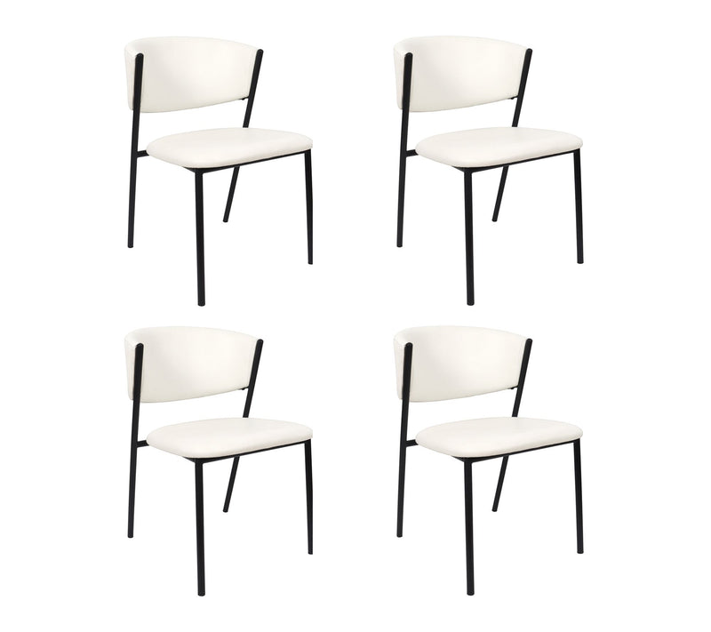 Manhattan Comfort Drift Vegan Leather Side Chair - Set of 4 — View 13