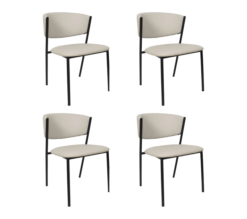 Manhattan Comfort Drift Vegan Leather Side Chair - Set of 4 — View 14