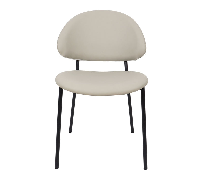 Manhattan Comfort Haven Metal Vegan Leather Chair - Set of 4 — View 6