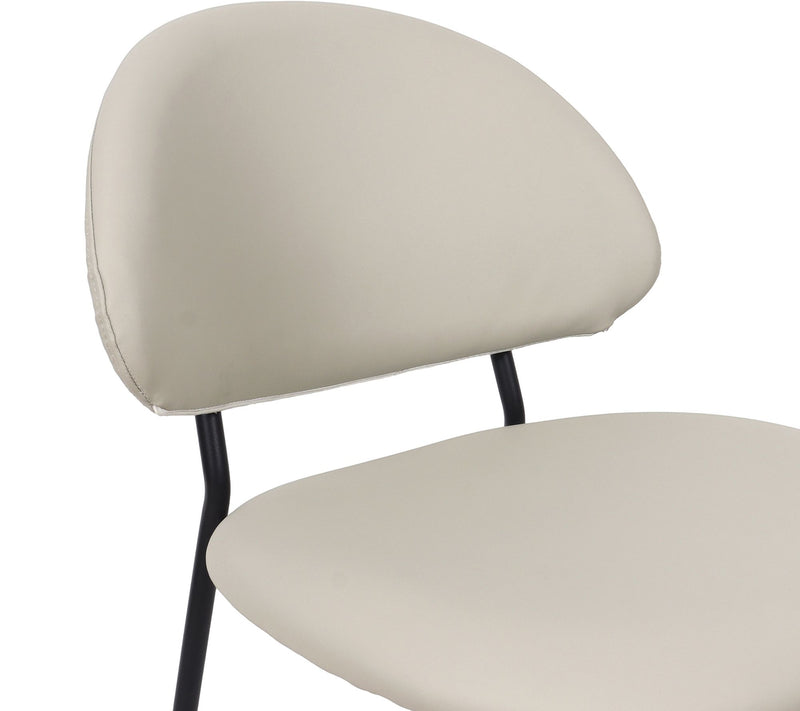 Manhattan Comfort Haven Metal Vegan Leather Chair - Set of 4 — View 5