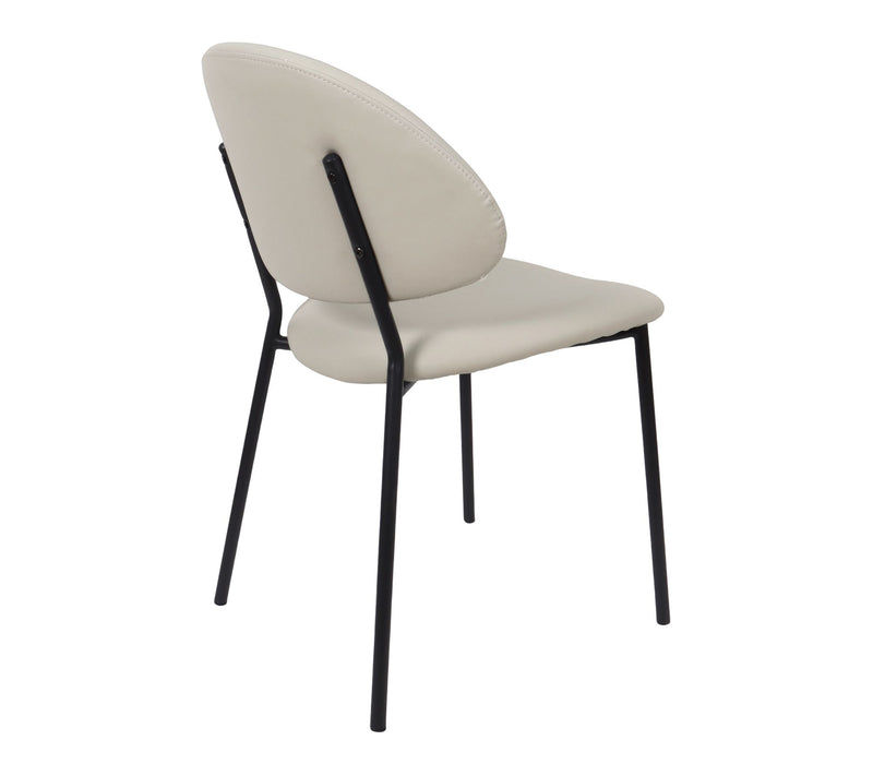 Manhattan Comfort Haven Metal Vegan Leather Chair - Set of 4 — View 8