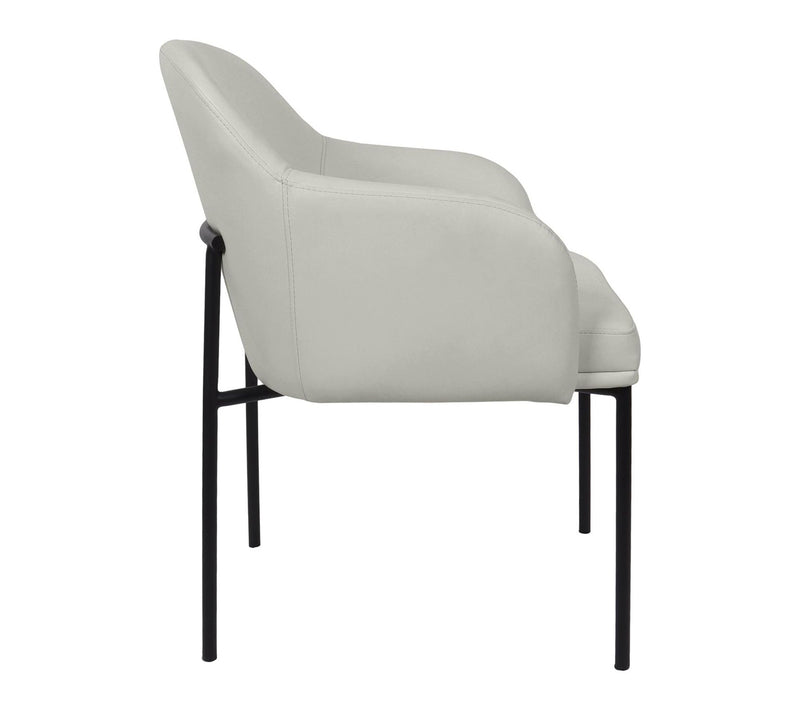 Manhattan Comfort Loft Metal Vegan Leather Armchair - Set of 2 — View 7
