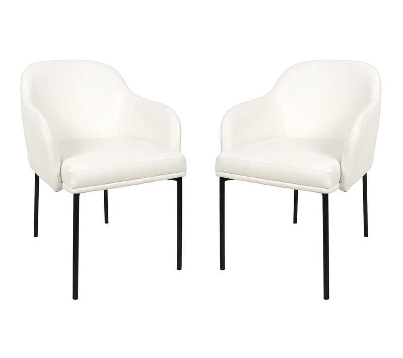 Manhattan Comfort Loft Metal Vegan Leather Armchair - Set of 2 — View 13