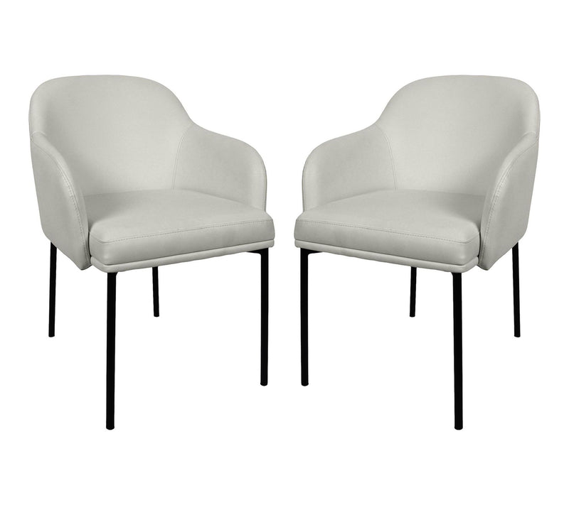 Manhattan Comfort Loft Metal Vegan Leather Armchair - Set of 2 — View 14